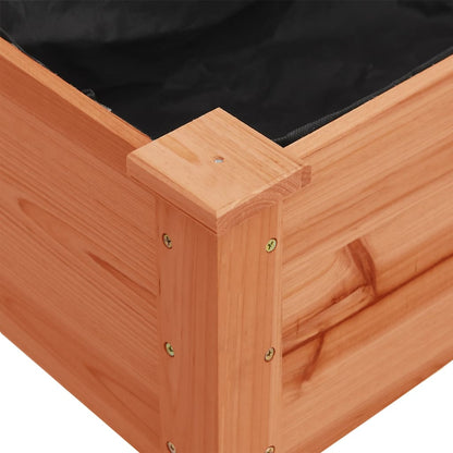 Jardinera Con Forro Y Ruedas Madera Abeto Marrón 118x59x80 Cm_3