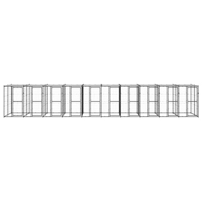 Perrera De Exterior De Acero Con Techo 24,2 M²_0