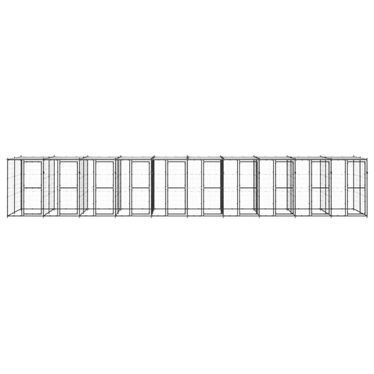 Perrera De Exterior De Acero Con Techo 24,2 M²_0