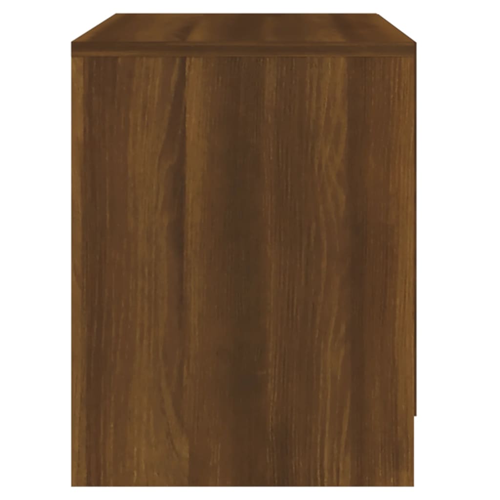 Mesita De Noche Madera Ingeniería Marrón Roble 45x34,5x44,5 Cm_3