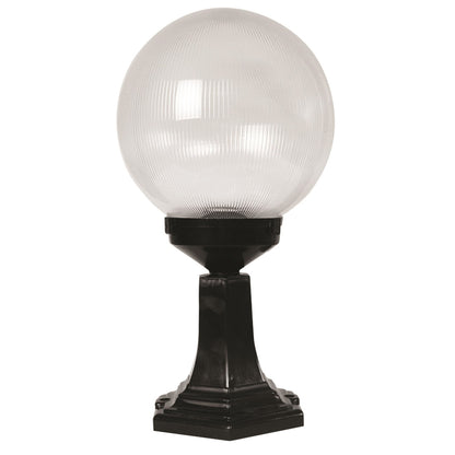 Aplique De Pared Para Exterior, Abs , Negro, 25x25x47, Casquillo E 27 Max 60 W