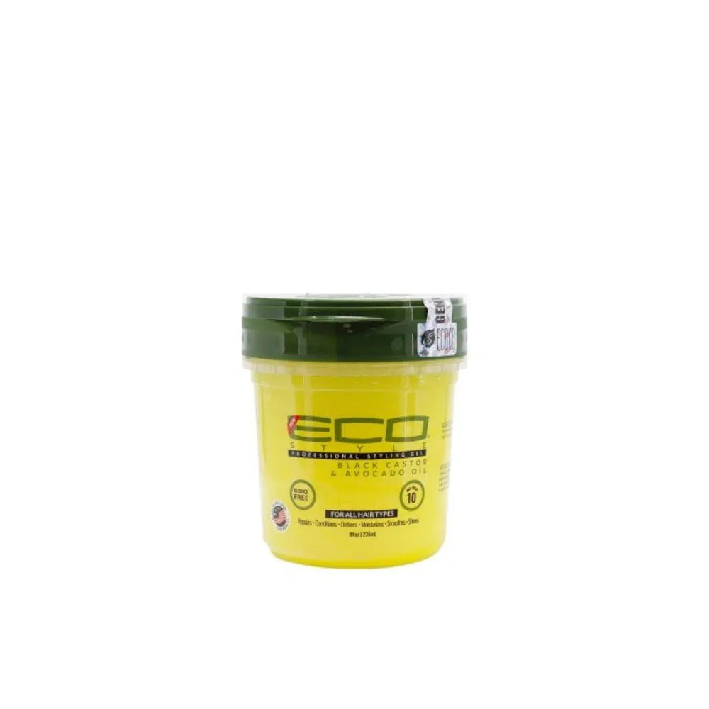 Gel De Estilo Aceite De Ricino Negro Y Aguacate Eco Style 473ml_0