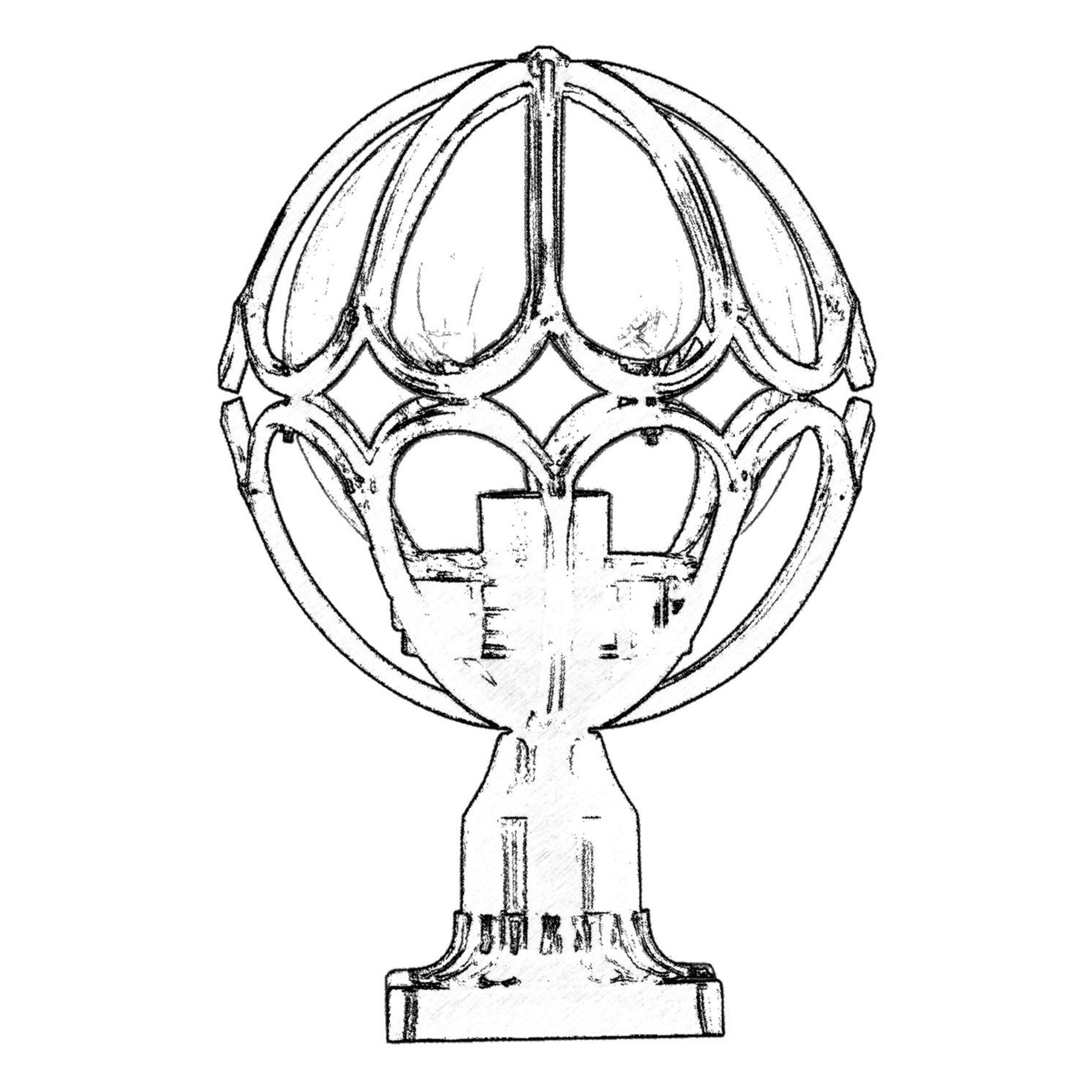 Aplique De Suelo Para Exterior, Abs , Negro, 23x23x38, Casquillo E 27 Max 60 W