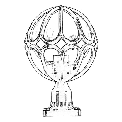 Aplique De Suelo Para Exterior, Abs , Negro, 23x23x38, Casquillo E 27 Max 60 W