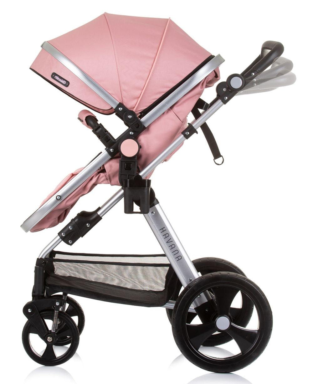 Carrito De Bebé Havana Trio Convertible Hasta 22 Kg Con Bolso Y Mosquitera Flamingo_1