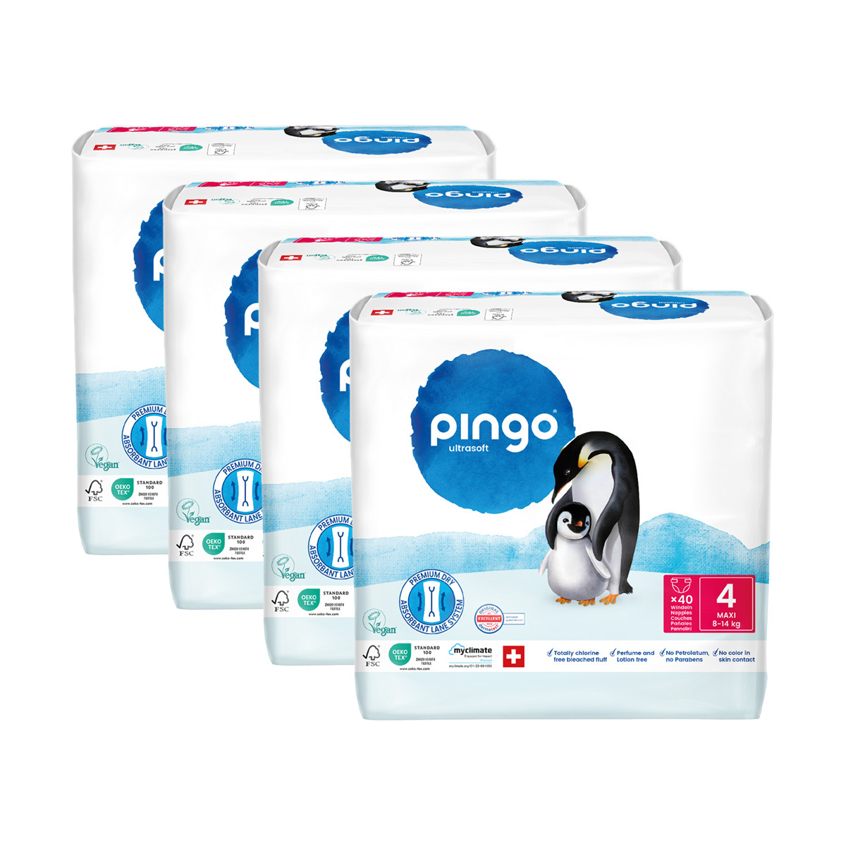 Pack poupança fraldas T4 (7-18kg) Pingo 160 unidades
