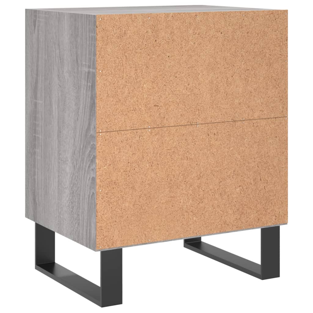Mesita De Noche Madera De Ingeniería Gris Sonoma 40x30x50 Cm_4