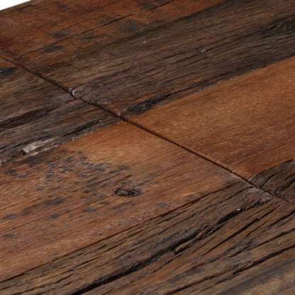 Mesa Consola Acero Inoxidable Madera Maciza Traviesa Dorado_4