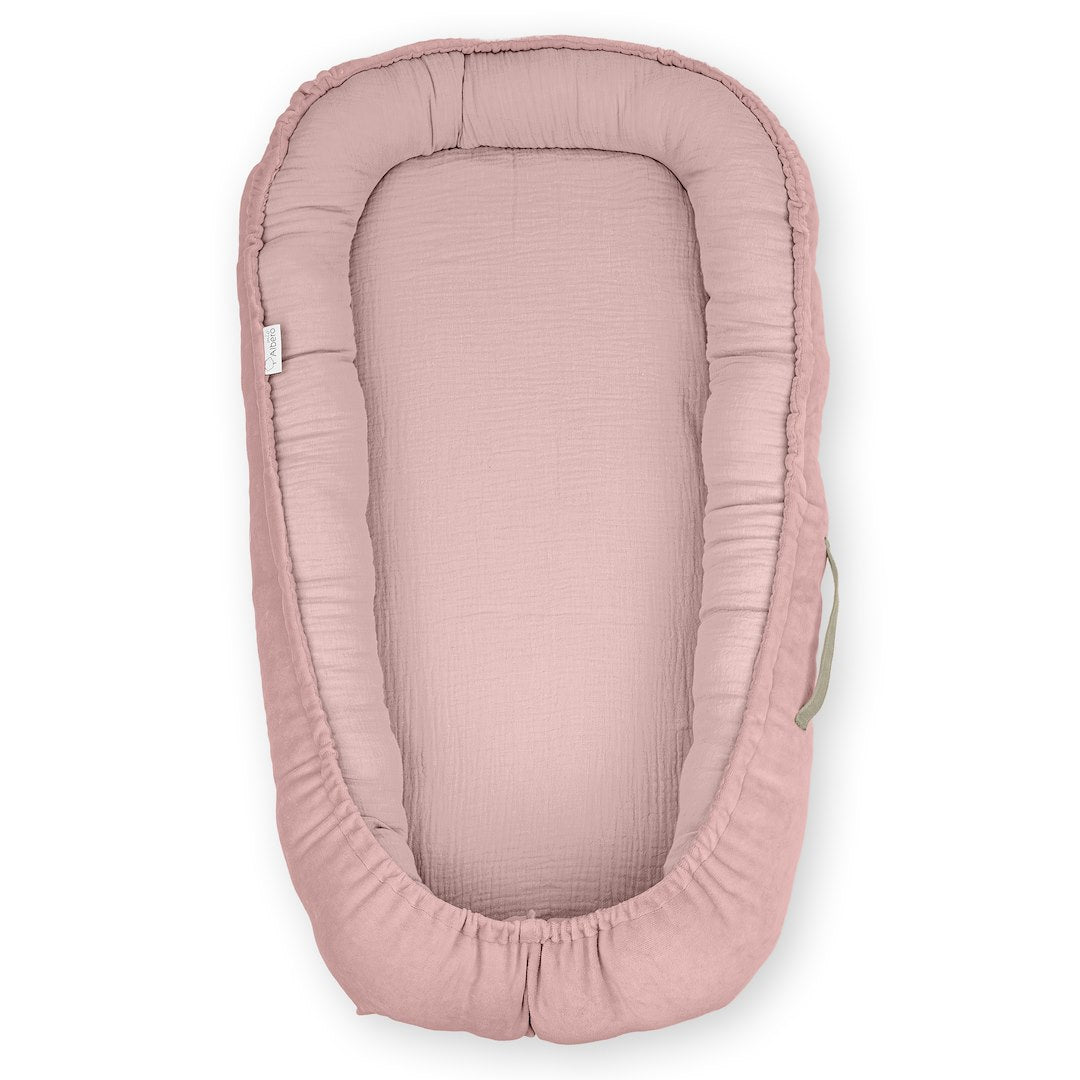Cuna Nido Colecho Bebe Muselina Rosa_0