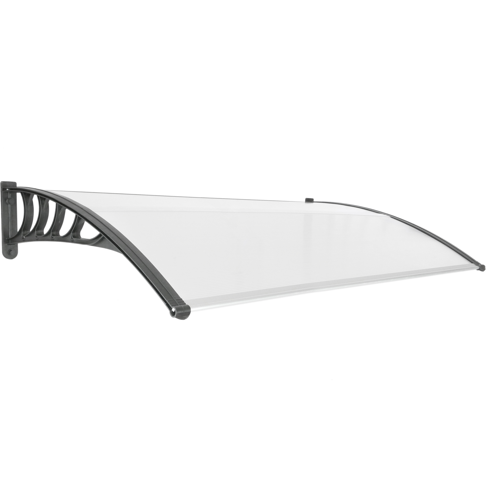 Tejadillo De Protección 150x90cm Marquesina Para Puertas Y Ventanas Negro_0