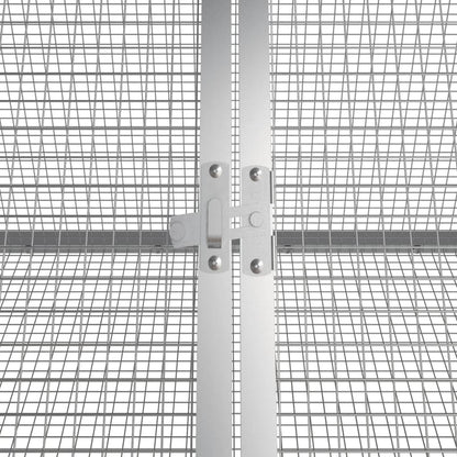 Jaula Para Conejos Acero Galvanizado Gris 403,5x80,5x71 Cm_4