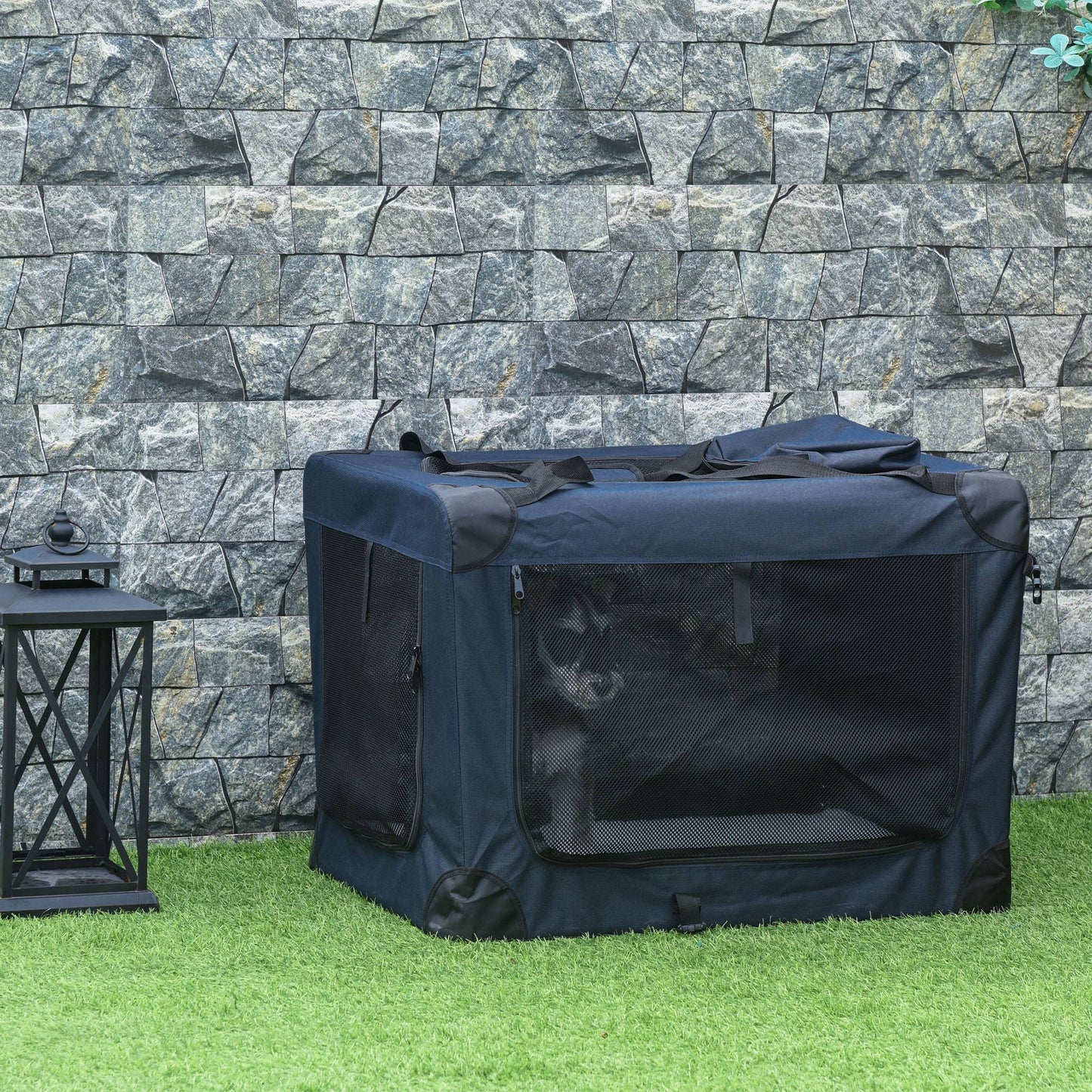 Pawhut Transportín Perro Gato Transpirable Con 3 Puertas Ventana De Malla_1