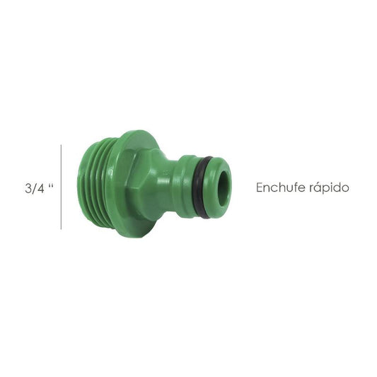 Adaptador Manguera Plastico 3/4 Macho Blister_0