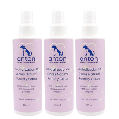Spray Neutralizador De Olores – Trío Ahorro (3 Uds) – Anton – 3 X 200 Ml