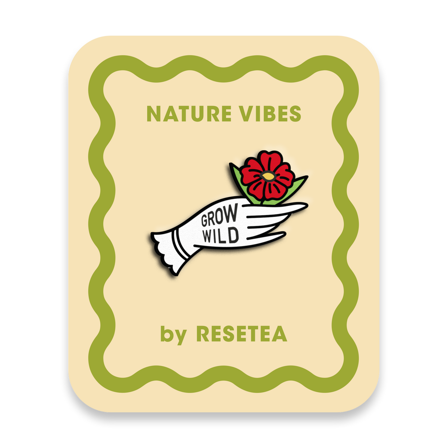Pin Grow Wild - Accesorio Moderno y Original para Chaquetas, Mochilas y Bolsos - Nature Vibes_0