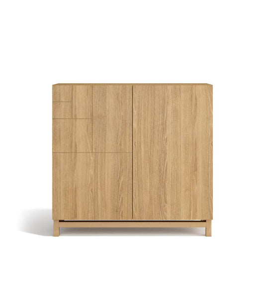 Zapatero 2 Puertas Modelo 513 Acabado Roble Oscuro, 90x90x27 (alto X Ancho X Fondo)_0
