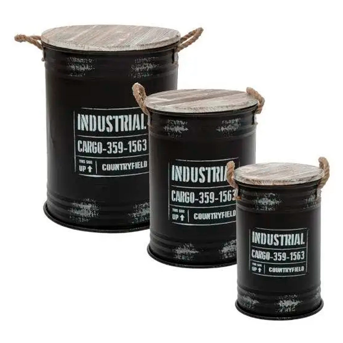 Wellhome - Set De 3 Cubos En Metal southbay_0