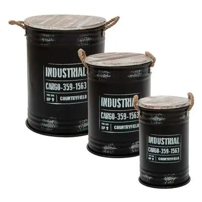 Wellhome - Set De 3 Cubos En Metal southbay_0