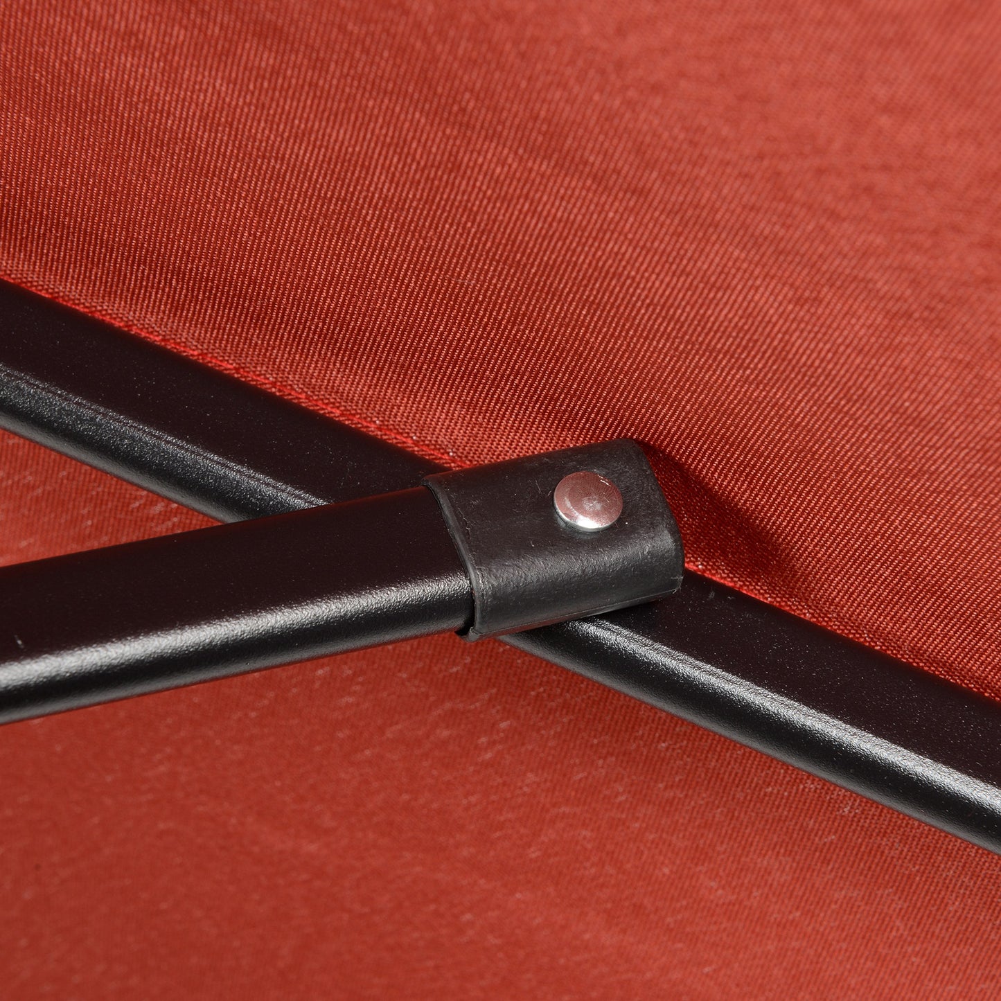 Outsunny Sombrilla Jardín Ø2x2 M Parasol De Aluminio Con Poste Desmontable Rojo_3
