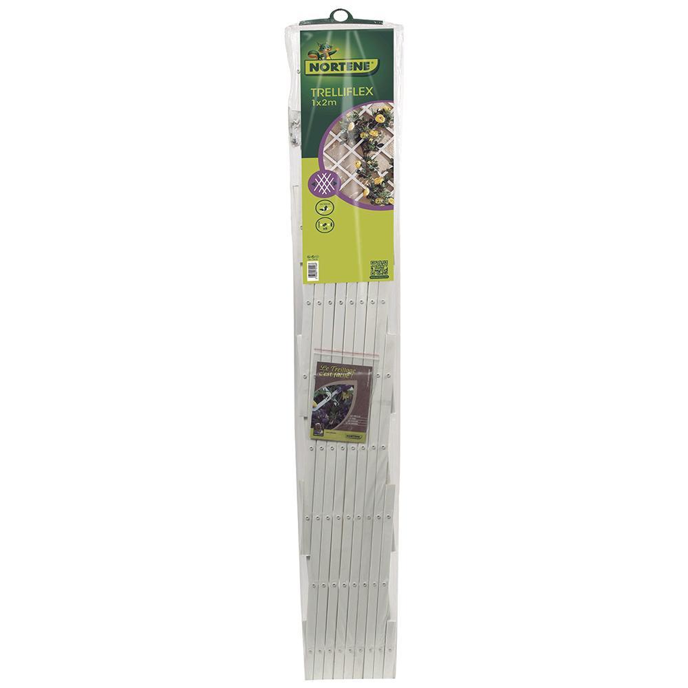 Trellis Plegable 1x2mt Blanco Pvc_1