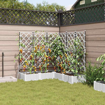 Macetero De Jardín 5 Uds. Blanco 120 X 120 X 125,5 Cm Pp_2