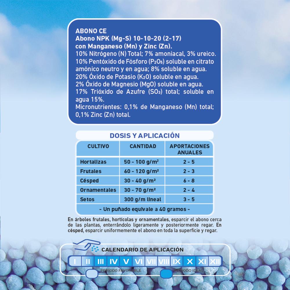 Adubo multiusos nitrofloral azul para flores 5 kg