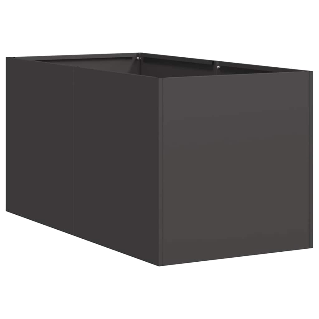 Jardinera De Acero Laminado En Frío Negro 40x80x40 Cm_0