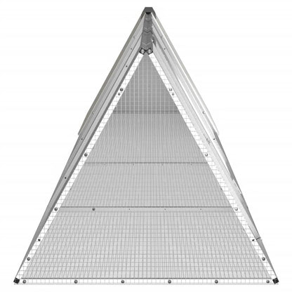 Jaula Para Conejos Acero Galvanizado Gris 403,5x80,5x71 Cm_3