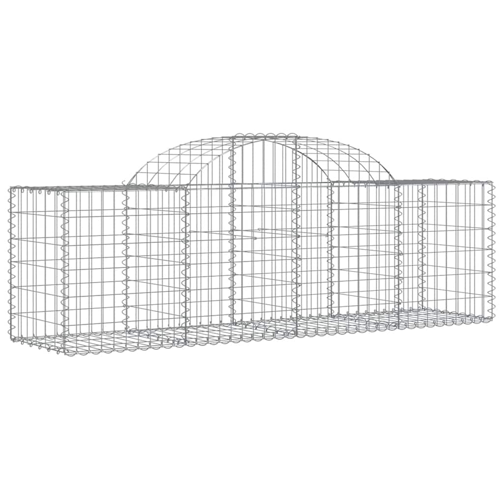 Cestas De Gaviones 12 Uds Forma De Arco Hierro 200x50x60/80 Cm_2