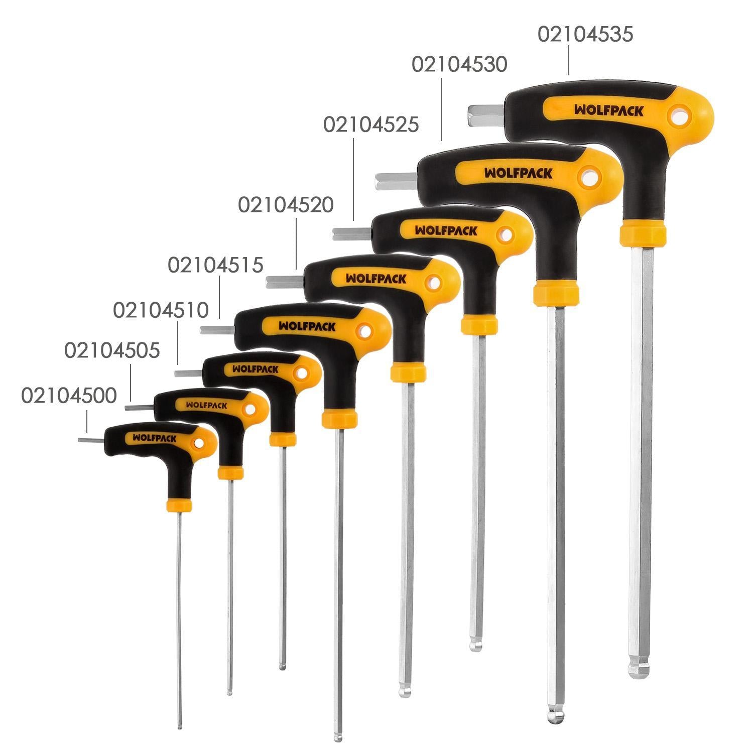 Llave Allen Con Bola Mango Bimaterial Soft Touch Forma T 2,5 Mm. Acero Cromo Vanadio, Destornillador Allen, Llave Hexagonal