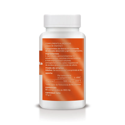 Vitamina C não ácida de libertação prolongada, Soria Natural, 60 comprimidos