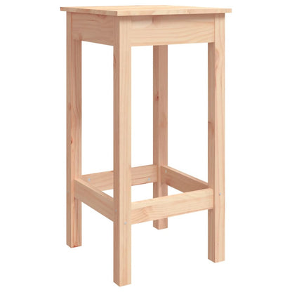 Vidaxl Set De Mesa Y Taburetes Altos 3 Piezas Madera Maciza De Pino_5