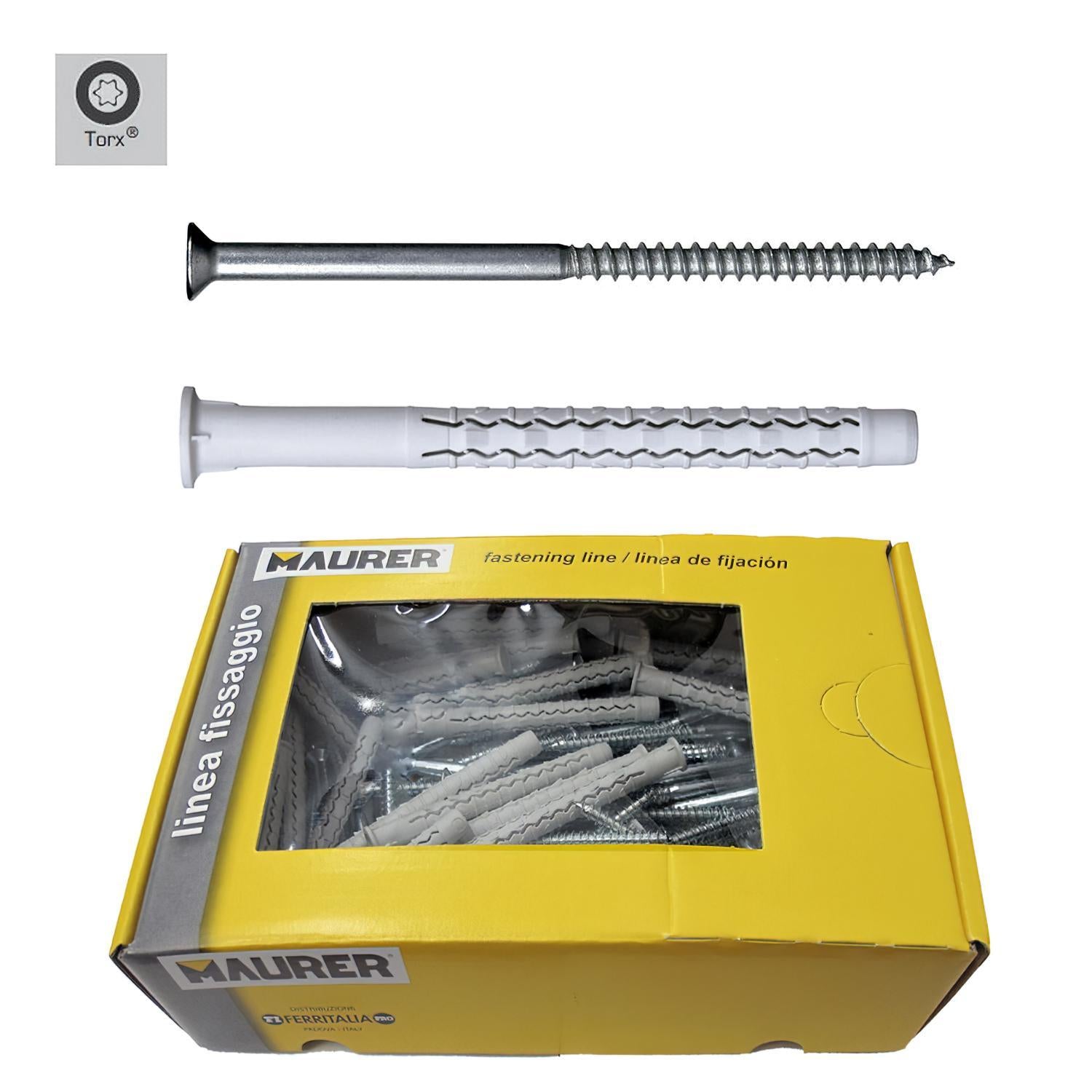 Taco Wolfpack Con Tirafondo Torx Mu-xl 10 X 140 Mm. (caja De 50 Piezas)_0