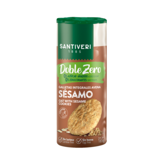 Biscoitos de aveia com sésamo Double Zero da Santiveri 165 g