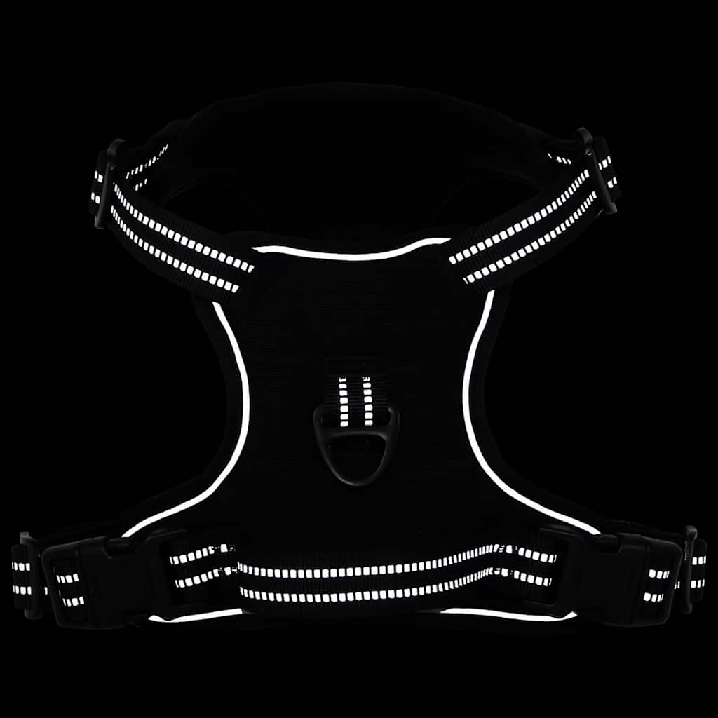 Arnés Para Perros Con Bandas Reflectantes Ajustables Negro Xl_3