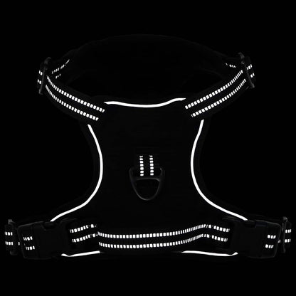 Arnés Para Perros Con Bandas Reflectantes Ajustables Negro Xl_3