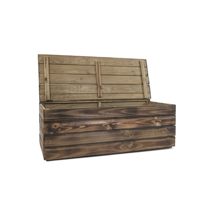Baúl De Madera Takura Envejecida Con Estilo Japonés Vidahuerto 100x50x40 Cm._1