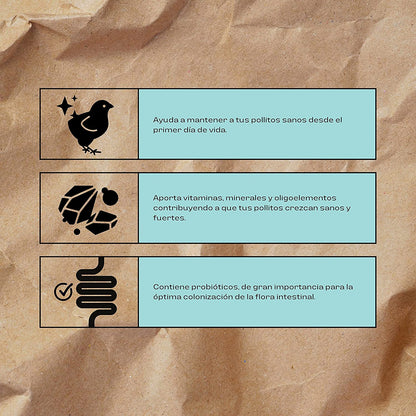 Kükenpio Alimento Complementario Rico En Probióticos Y Oligoelementos -  Para Pollitos De Gallina, Faisanes, ect 550gr_1