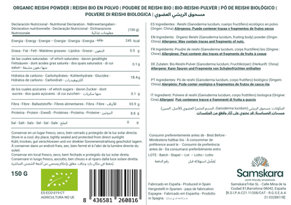 Reishi En Polvo Bio - 100g | Complejo De Hongos Ecológico Vegano Para Café Y Smoothies, 100% Natural, Sin Gluten_1