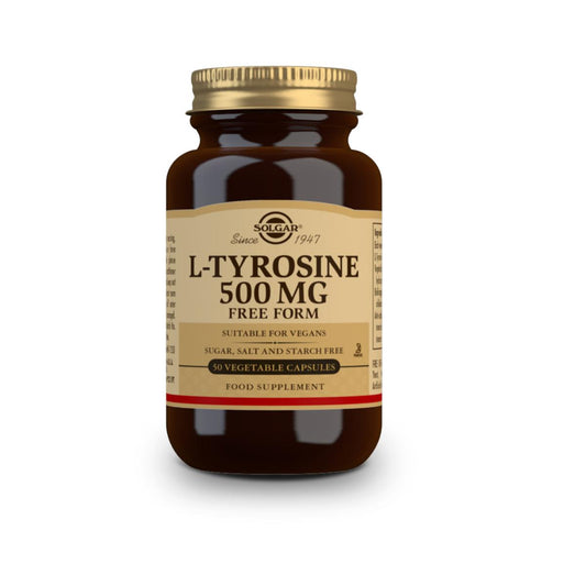 L-Tirosina, 50 cápsulas vegetais de 500mg