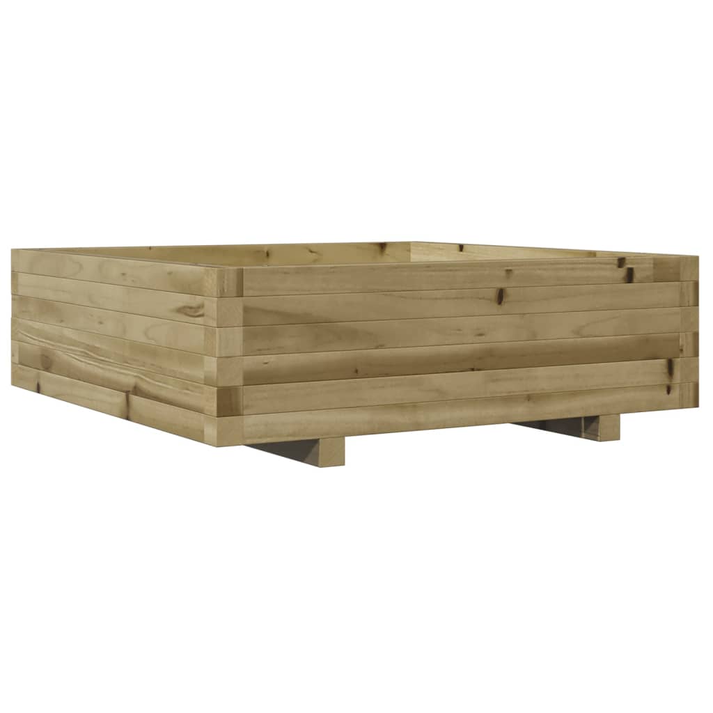 Jardinera De Madera De Pino Impregnada 80x80x26,5 Cm_0