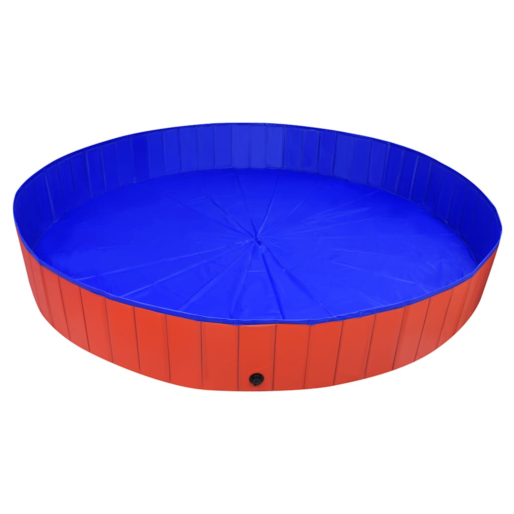 Piscina Para Perros Plegable Pvc Rojo 300x40 Cm_3