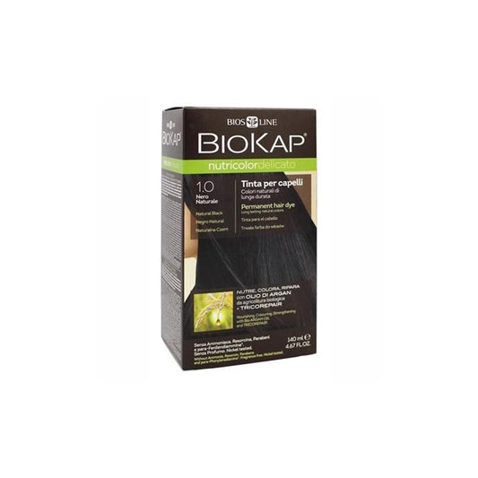 Corante Preto Natural Delicato Dye 1.0 Biokap 140 ml 