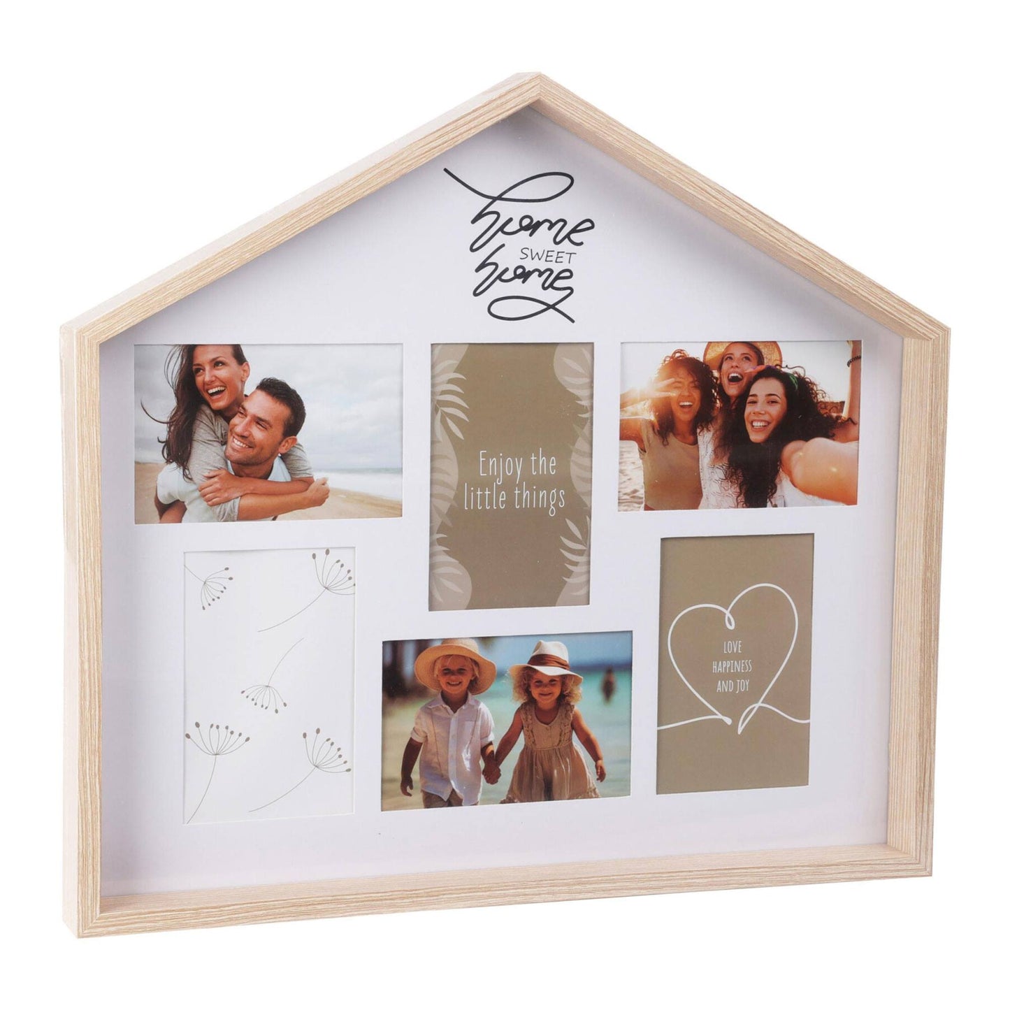 Well Home Marco De Fotos En Forma De Casa Con Diseño Natural 47x4x43m Para 6 Fotos_0