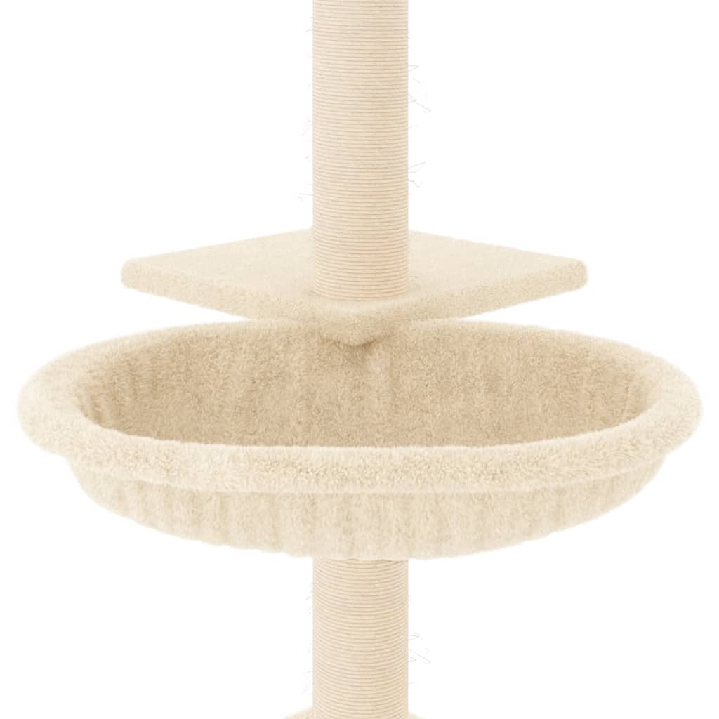 Rascador Para Gatos Con Postes De Sisal Color Crema 72 Cm_5