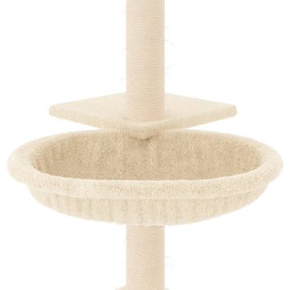 Rascador Para Gatos Con Postes De Sisal Color Crema 72 Cm_5