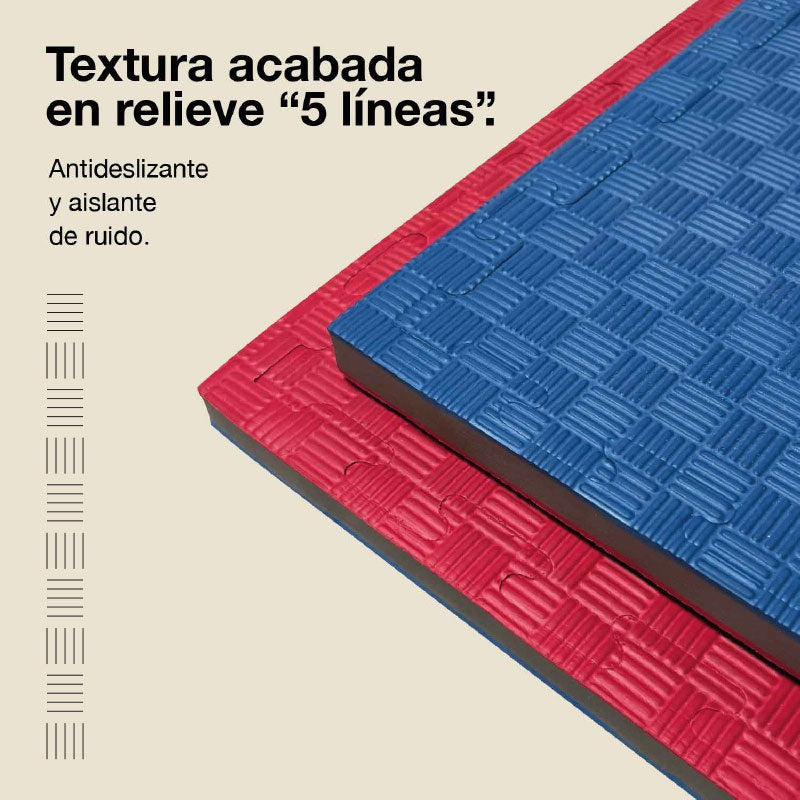 Jowy Tatami Puzzle 2,5cm 100x100cm – Alta Densidad Azul/rojo_3