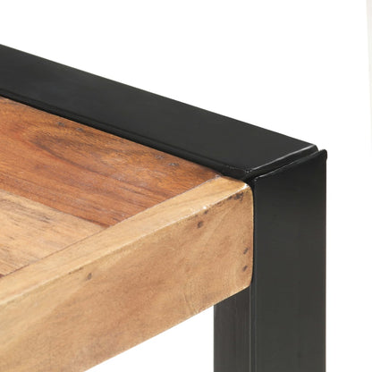 Mesa De Comedor Madera Maciza Con Acabado Sheesham 180x90x75 Cm_2