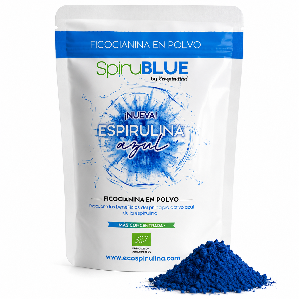 Espirulina Azul En Polvo Alta Concentración Ecospirulina 25g_0