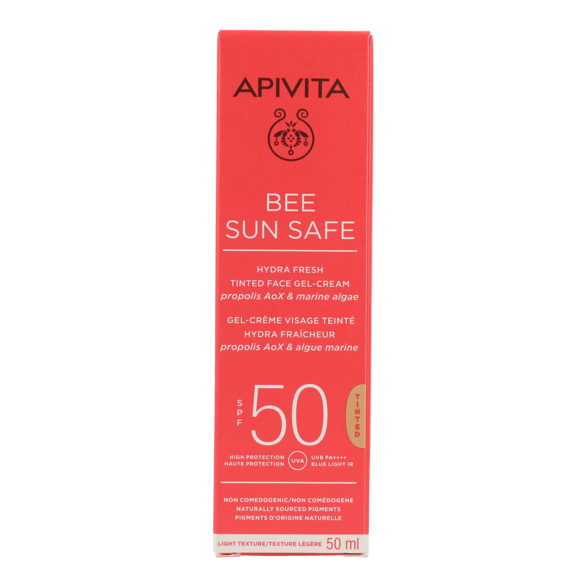 Gel-Crema Solar Hydra Fresh con color SPF50 Apivita 50 ml